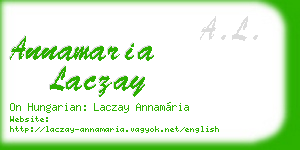 annamaria laczay business card