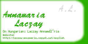 annamaria laczay business card